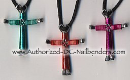 Horseshoe Nail Cross Necklace