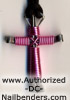 disciples cross necklace light pink