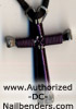 disciples cross necklace purple