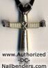 disciples cross necklace shiny silver
